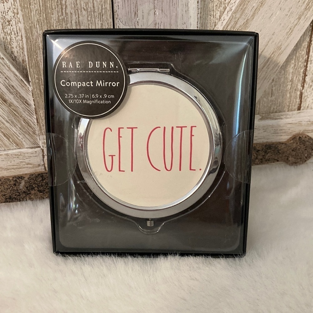 Rae Dunn Get Cute Compact Mirror
